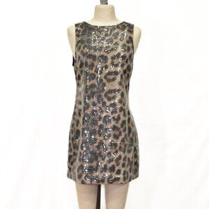Leslie Amon Amber Animal Print Dress, Size L